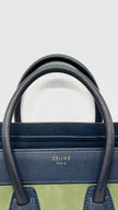 Preowned. Celine Luggage Micro Tricolor Green/Blue/Gray|12091