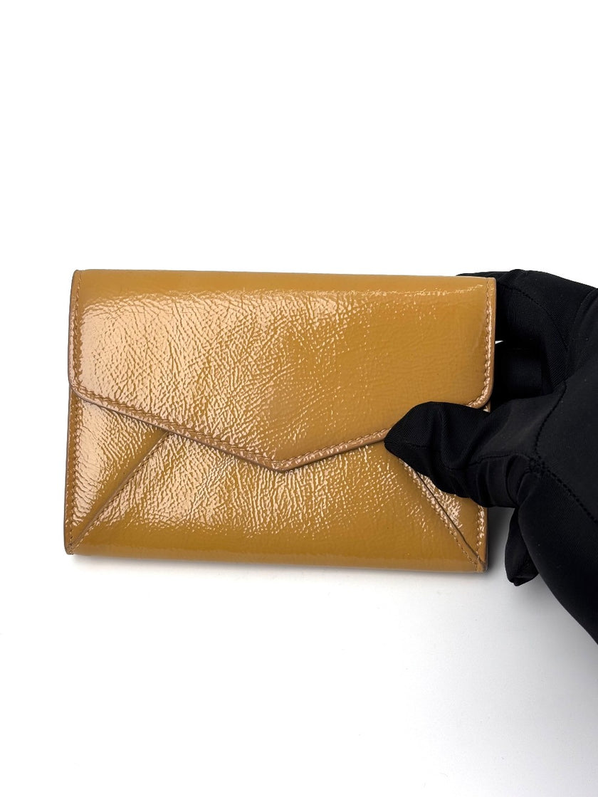 Preowned. YSL Coin Purse Patent Beige|7144