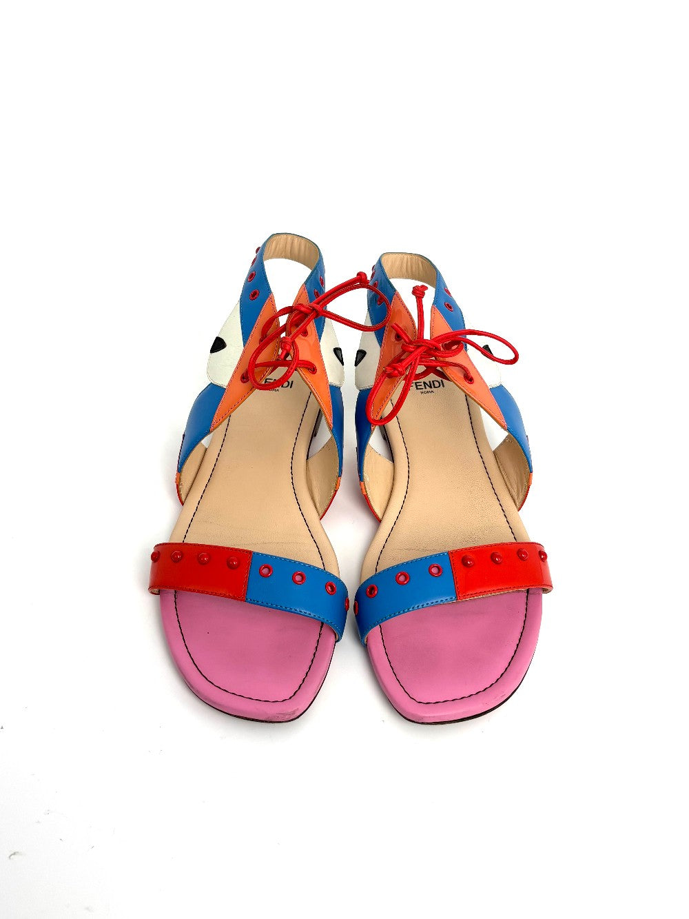 Preowned. Fendi Sandals Blue/Orange. 37.5|11121