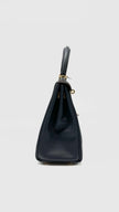 Brand New. Hermes Kelly 25 Colormatic Blue/Black/Chai/Etoupe/Gold Swift. UST494UA|4946
