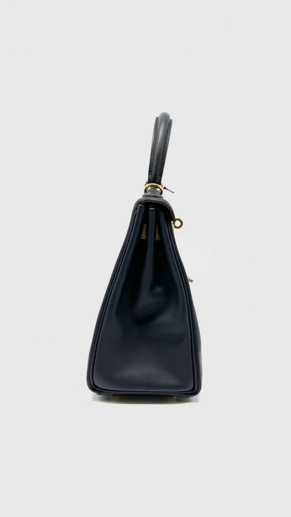 Brand New. Hermes Kelly 25 Colormatic Blue/Black/Chai/Etoupe/Gold Swift. UST494UA|4946