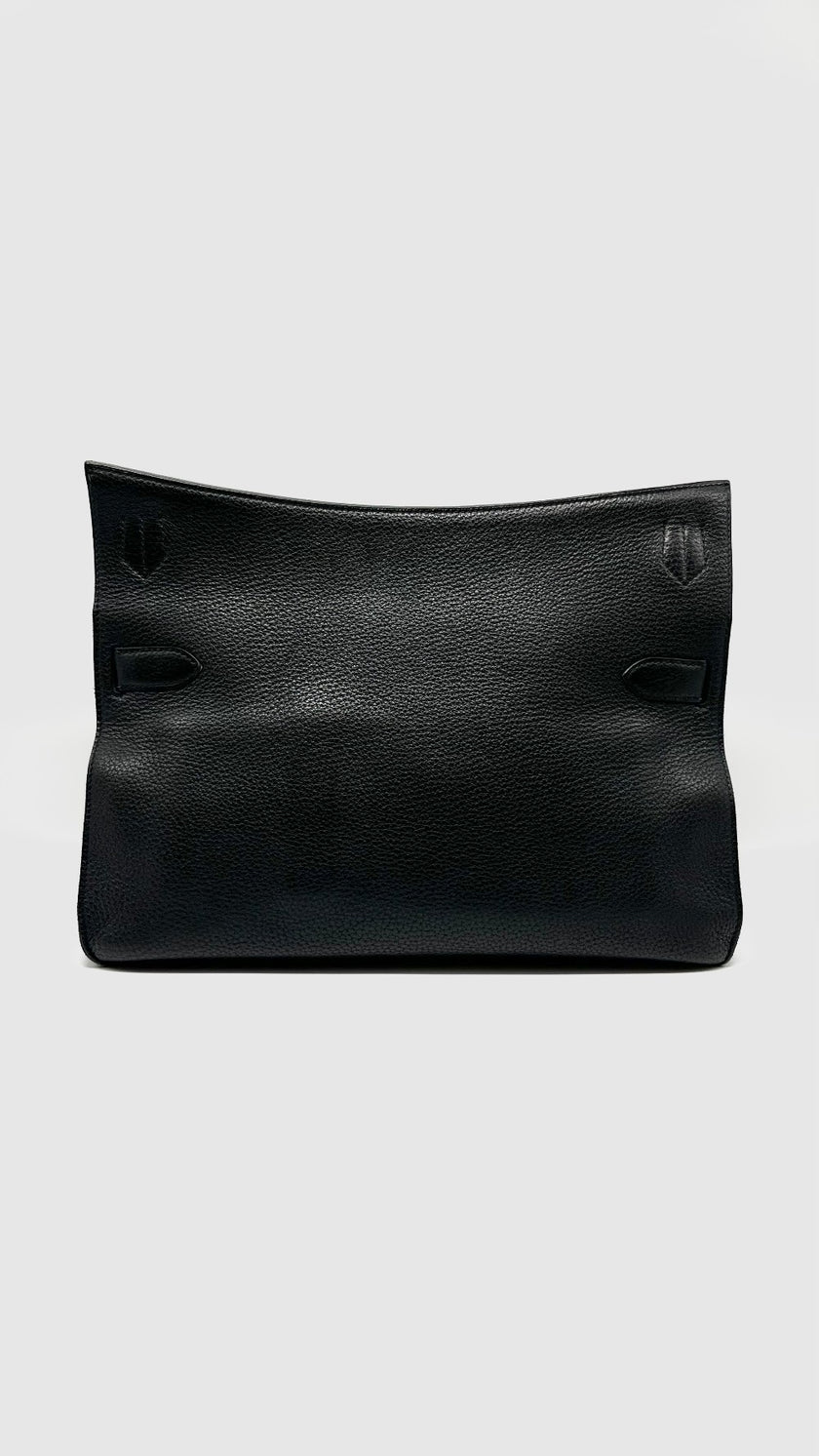 Preowned. Hermes Jypsiere 37 Black Clemence PHW. L38|13648