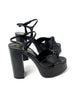 Preowned. Ysl Bianca Platform Sandals Black. 38|8615