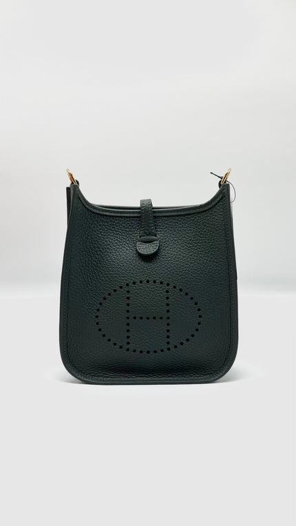 Brand New. Hermes Evelyne TPM Vert Mangrove Clemence GHW. KCH002BF|4983