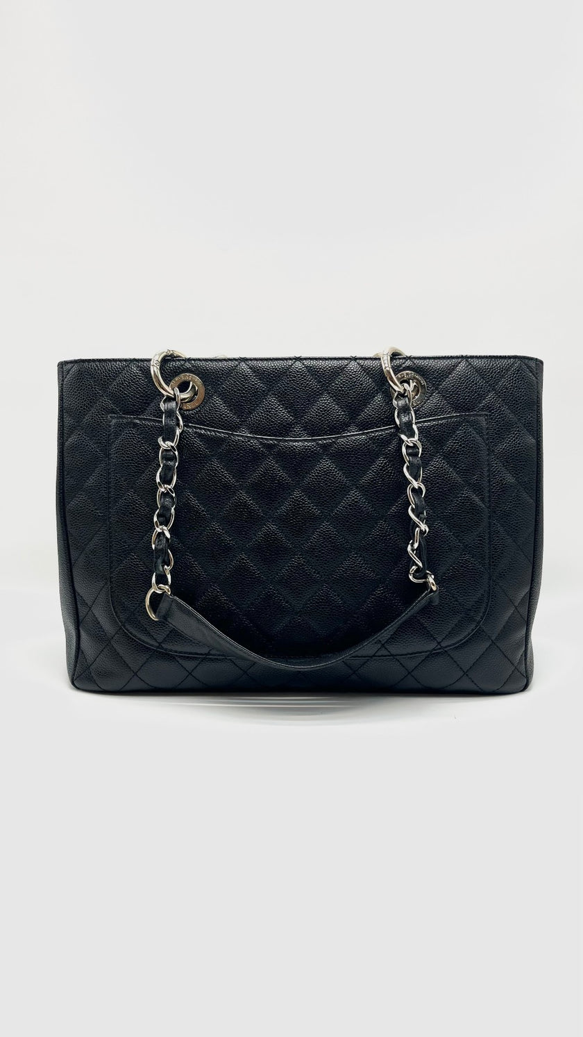 Preowned. Chanel GST Black Caviar SHW. 18320728|16037