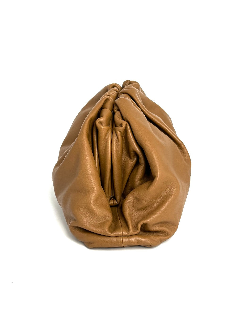 Preowned. Bottega Pouch Clutch Brown Lambskin|12411