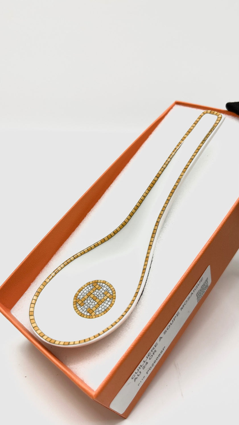 Brand New. Hermes Soup Spoon Mosaique|10501