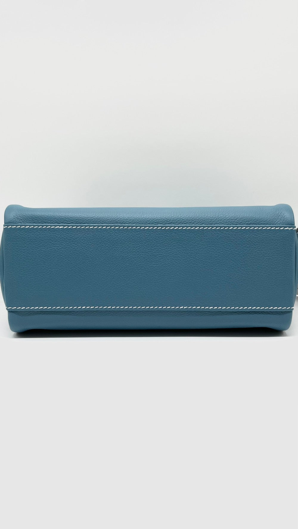 Brand New. Hermes Kelly Messenger Blue Jean Evercolour PHW. BMM687FK|5215