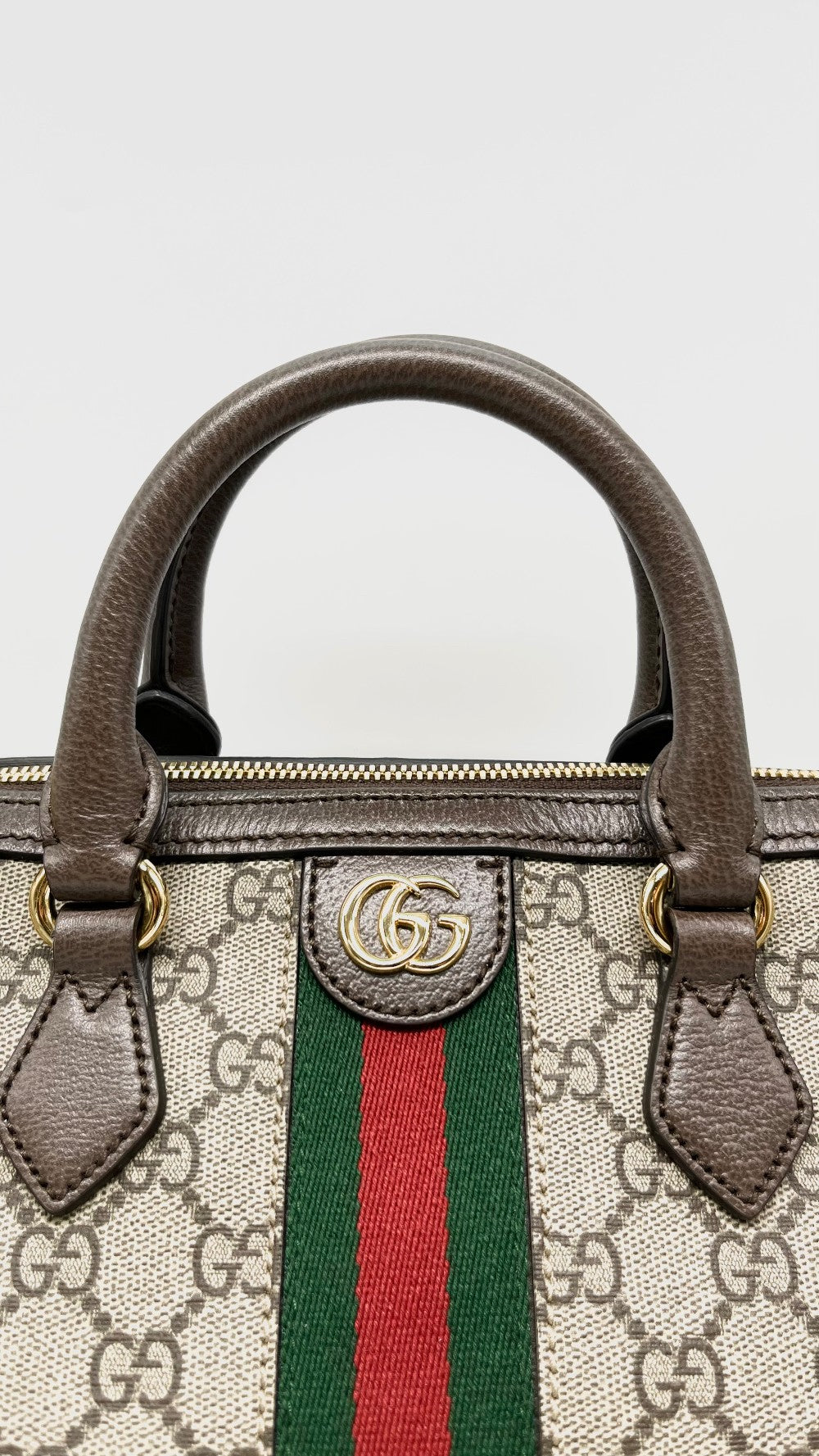 Unsed. Gucci Ophidia Boston GG Supreme Canvas Bag GHW|13391
