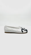 Brand New. Chanel Cambon Ballet Flats White/Black. 37C|16761