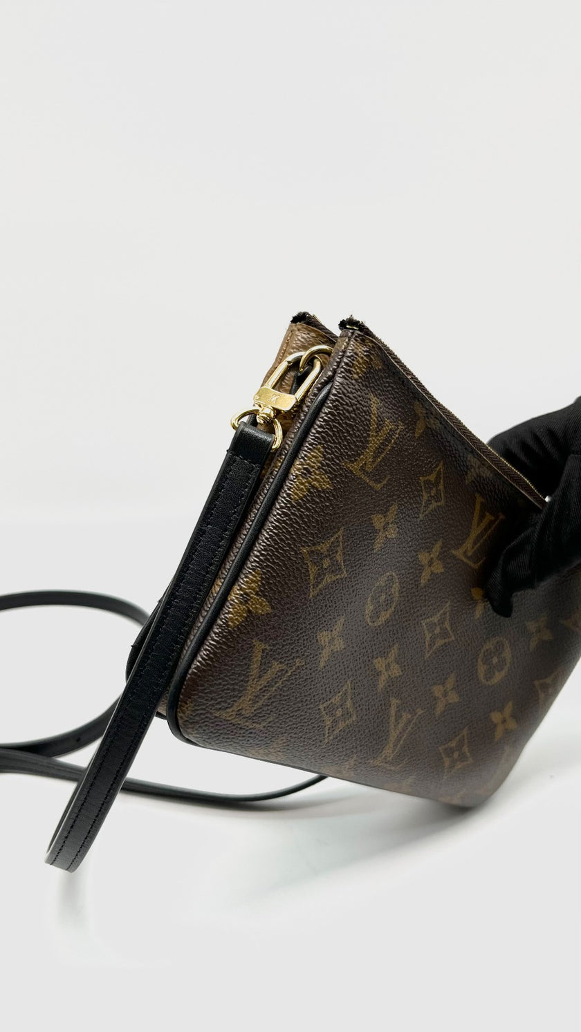[SALE] Preowned. LV Double Zip Pochette Reverse. GI3200|10869