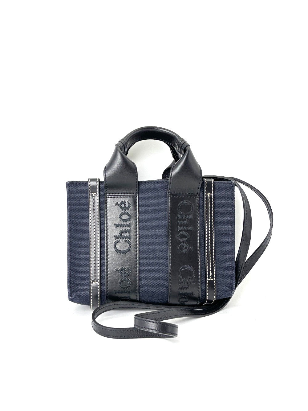 [SALE] Like New. Chloe Woody Mini Denim Navy Blue|6044