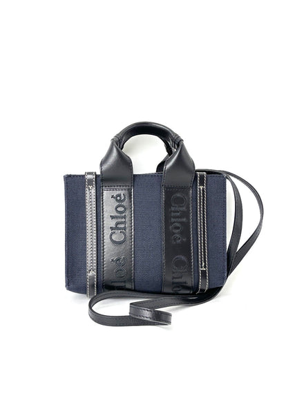 [SALE] Like New. Chloe Woody Mini Denim Navy Blue|6044