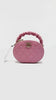 Unused. Chanel Ruched Oval Top Handle Pink GHW. 32021710|5137