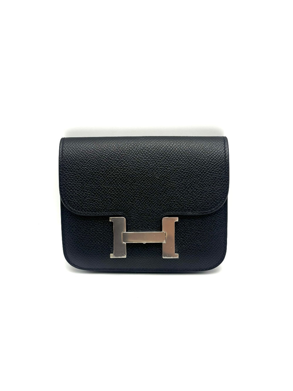 Unused. Hermes Constance Slim Black Epsom PHW. BAM009UH|17870