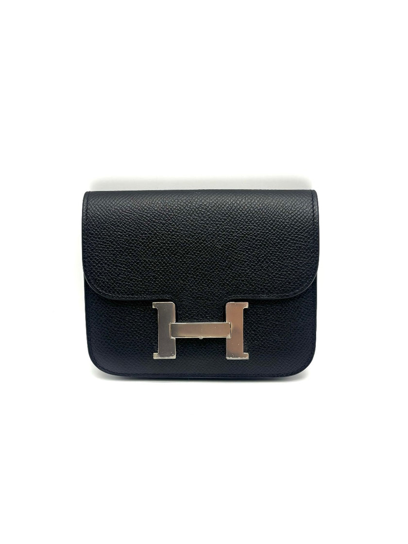 Unused. Hermes Constance Slim Black Epsom PHW. BAM009UH|17870