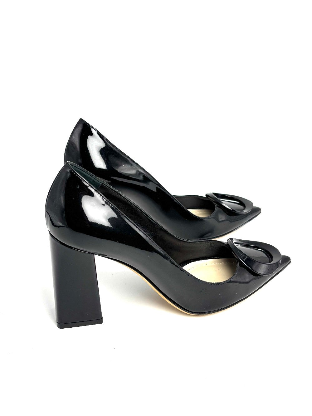 Brand New. Dior Low Heel Patent Black. 38.5|11730