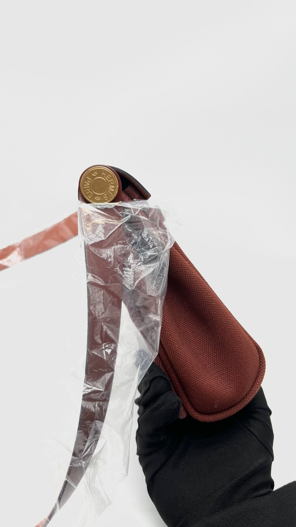 Brand New. Hermes Herbag Mini Rouge H Toile Canvas GHW. KTS005AU|16812