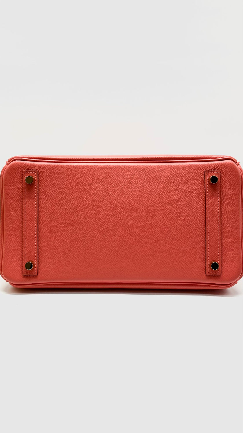 Preowned. Hermes Birkin 30 Epsom Rouge Pivone GHW. ABY781AM|13552