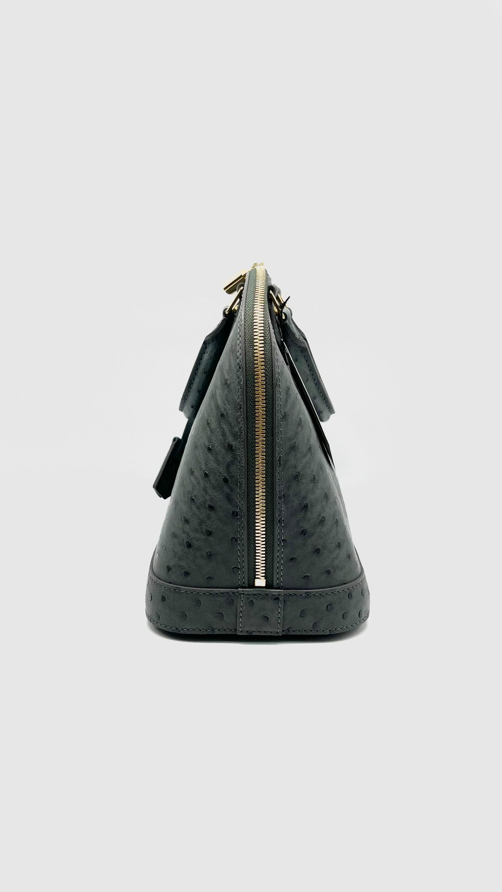 Preowned. LV Alma PM Autruche Ostrich GHW. MI5111|14753