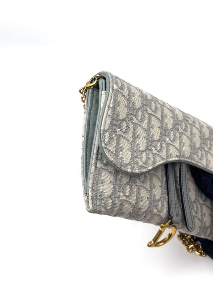 Preowned. Dior Saddle WOC Gray. 47-MA-0213|6738