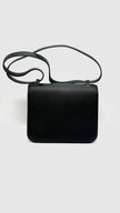 Like New. Hermes Constance 24 Black Epsom PHW. CHT917FT|15414