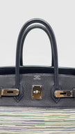 Preowned. Hermes Birkin 35 Vibrato Blue Indigo Togo PHW. G24C|13930