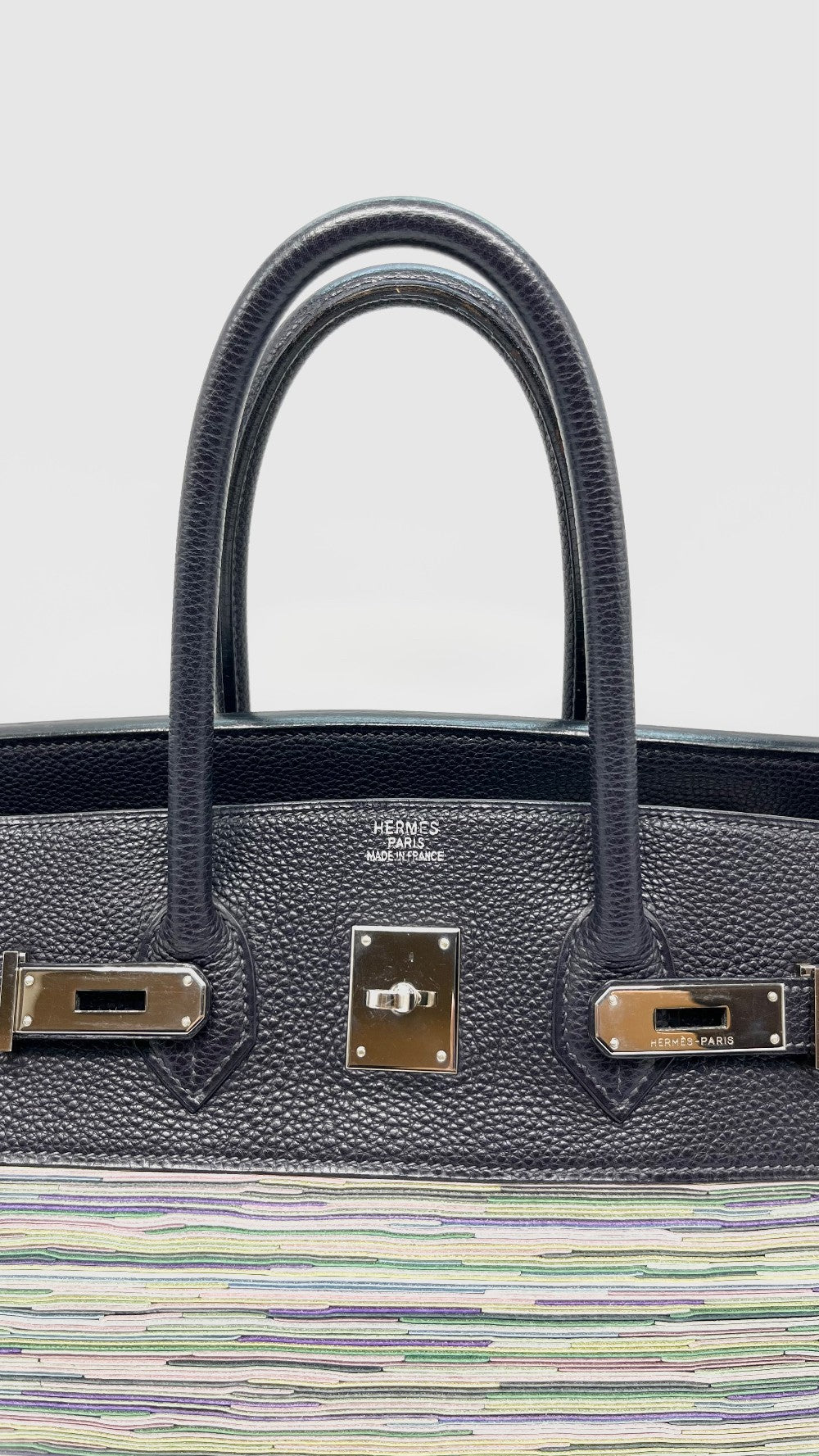 Preowned. Hermes Birkin 35 Vibrato Blue Indigo Togo PHW. G24C|13930
