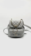 Brand New. Chanel Duma Backpack Gray Lambskin GHW. XX14TUKS|7861