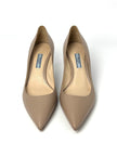 Brand New. Prada Kitten Heel Pumps Nude. 39|8991
