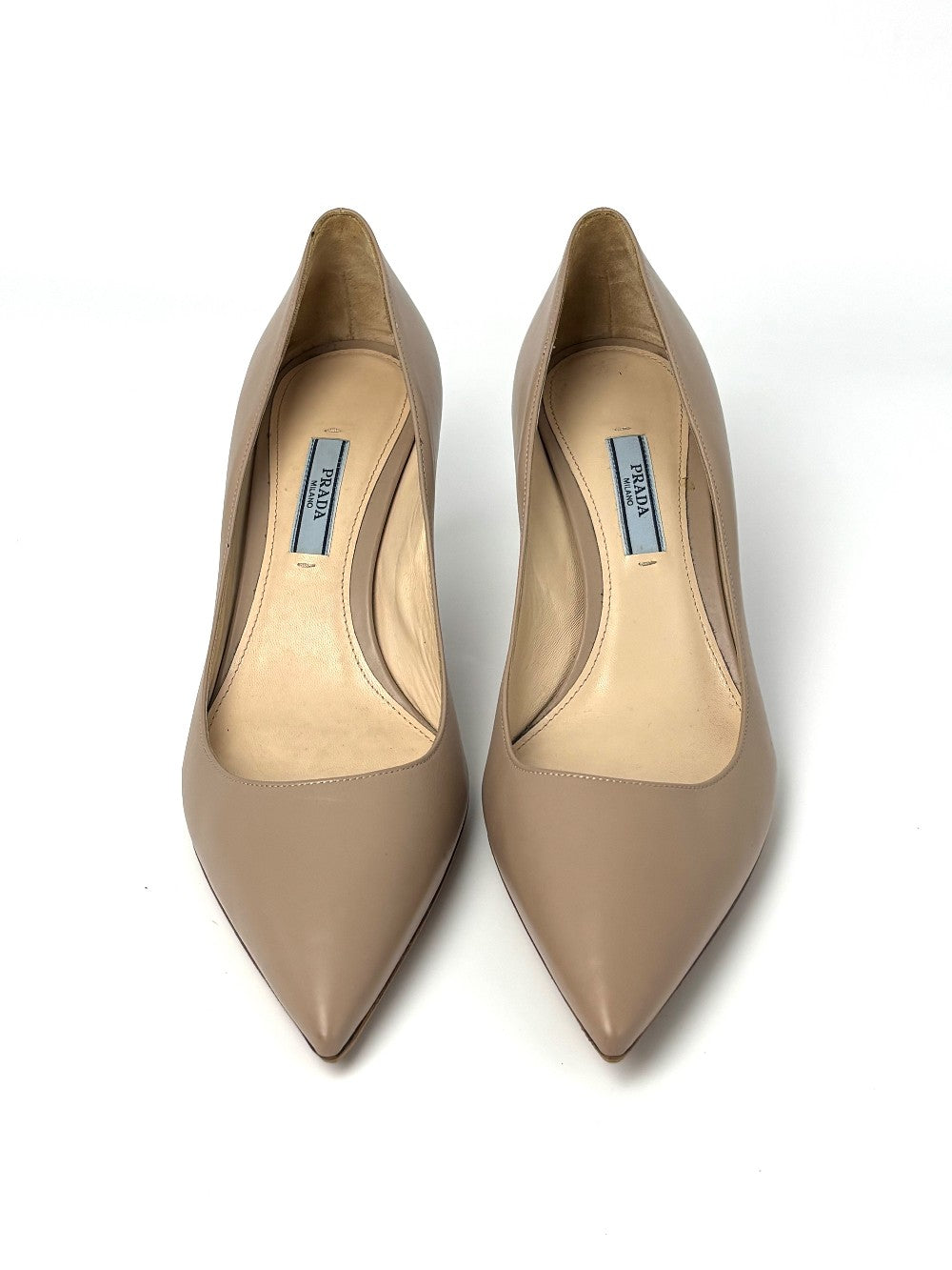 Brand New. Prada Kitten Heel Pumps Nude. 39|8991