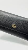 Like New. Gucci GG Marmont Continental Wallet Long Black GHW|13536