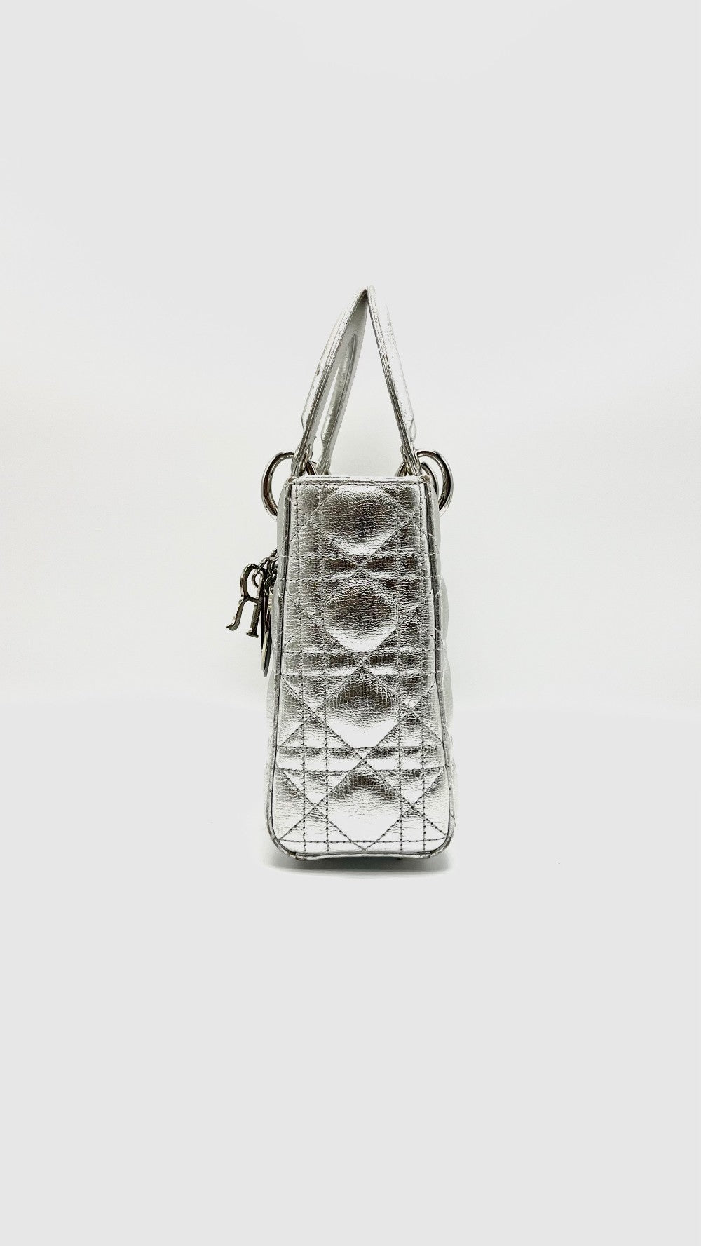 Preowned. Lady Dior Small Silver SHW. 29MA1108|16138