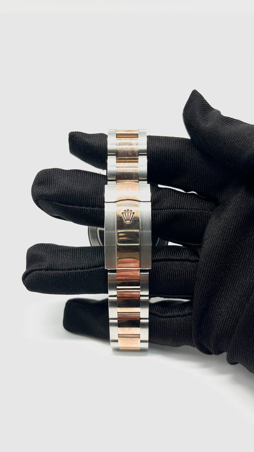 Preowned. Rolex Datejust 41 MOP Dial With Diamonds Two Tone RG/Steel Oyster 2018 41mm 12.5 links|14371