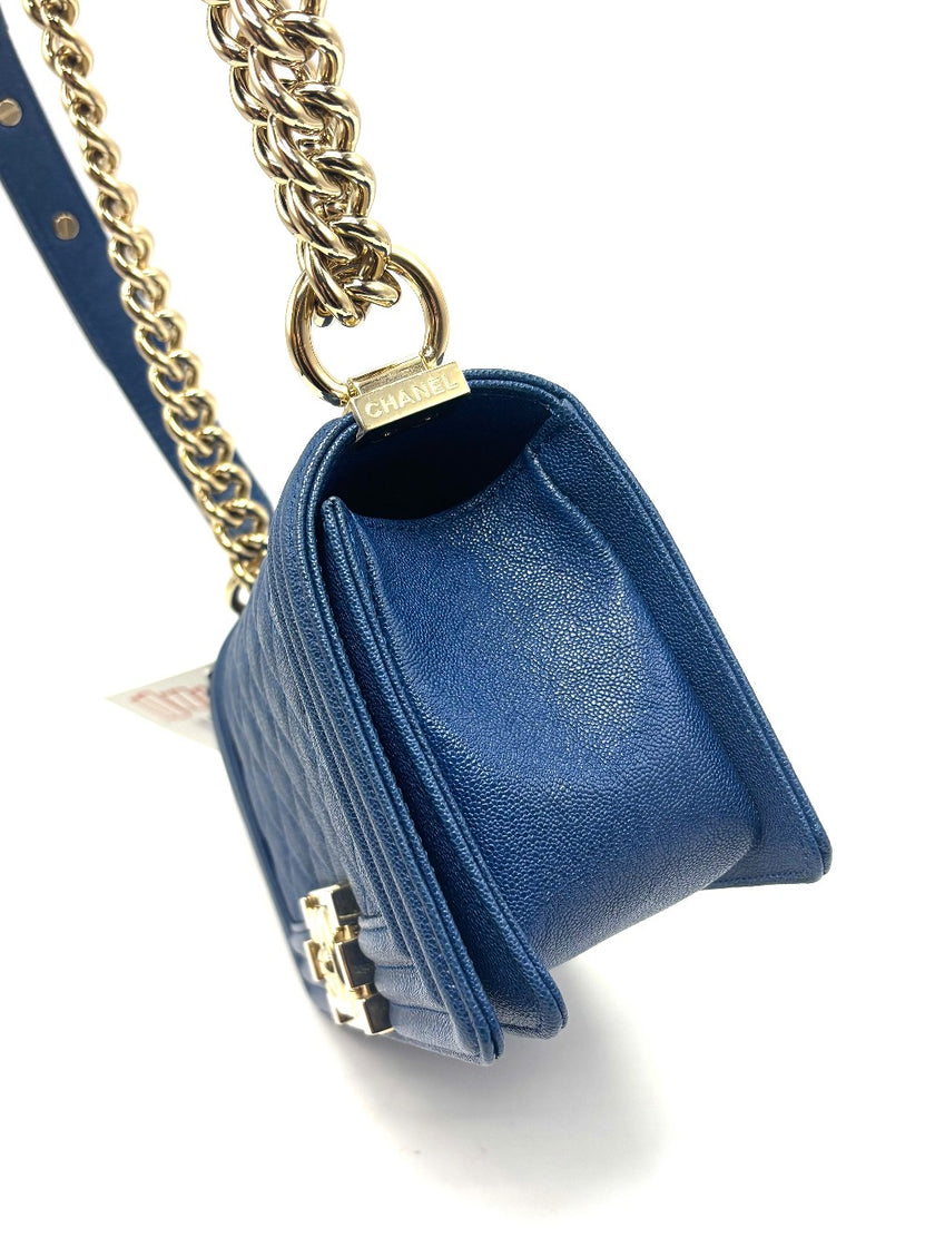 Preowned. Chanel Leboy Small Blue Caviar GHW. 27805471|17524