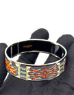 Unused. Hermes Enamel Rubans De Cheval Bangle|17233