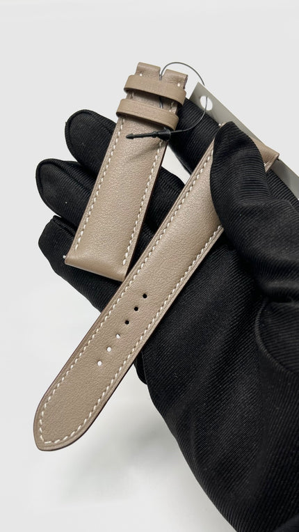 Brand New. Hermes H Heure Watch Strap Gold/Etoupe|9449