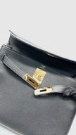 Preowned. Hermes Kelly 28 Black Togo GHW. WCT101TS|14496