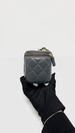 Brand New. Chanel Small Pearl Crush Vanity Case Gray Lambskin GHW. C2P0G450|15124