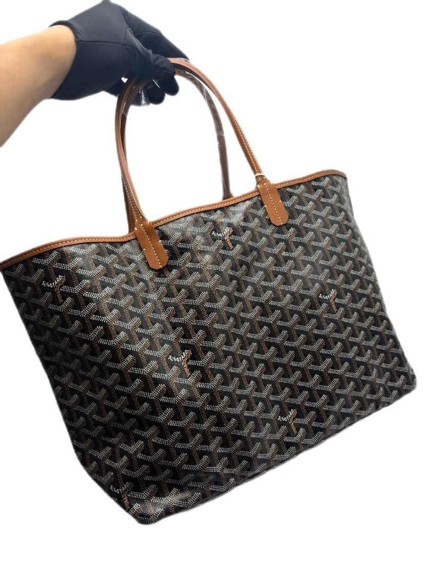 Brand New. Goyard St. Louis PM Black/Tan. ADM020225|17153