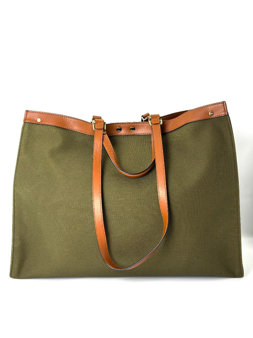 Preowned. Fendi Peekaboo X Tote Large Green. 8BH375-ABVV-208-4927|6227