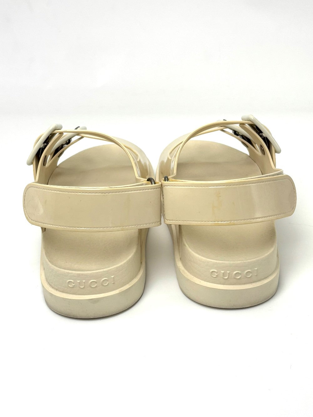 Preowned. Gucci Buckle Sandals White. 37|6456