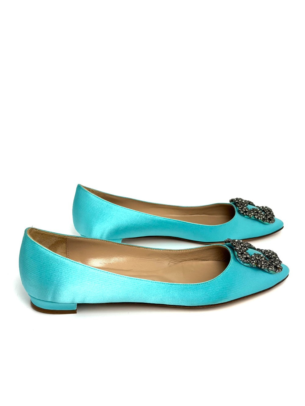 Brand New. Manolo Flats Turquoise. 36.5|8332