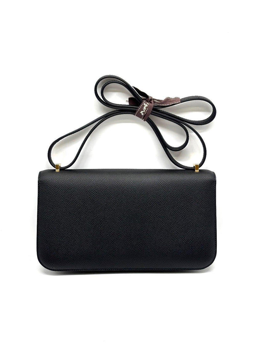 Brand New. Hermes Constance Elan Black Epsom GHW. WSA397BQ|8812