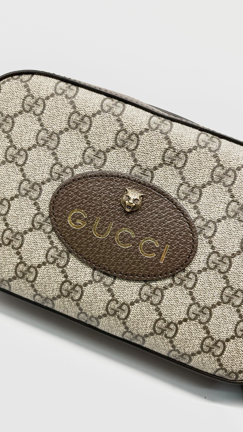 Like New. Gucci Neo Vintage GG Supreme Camera Bag Monogram Brown GHW|14914