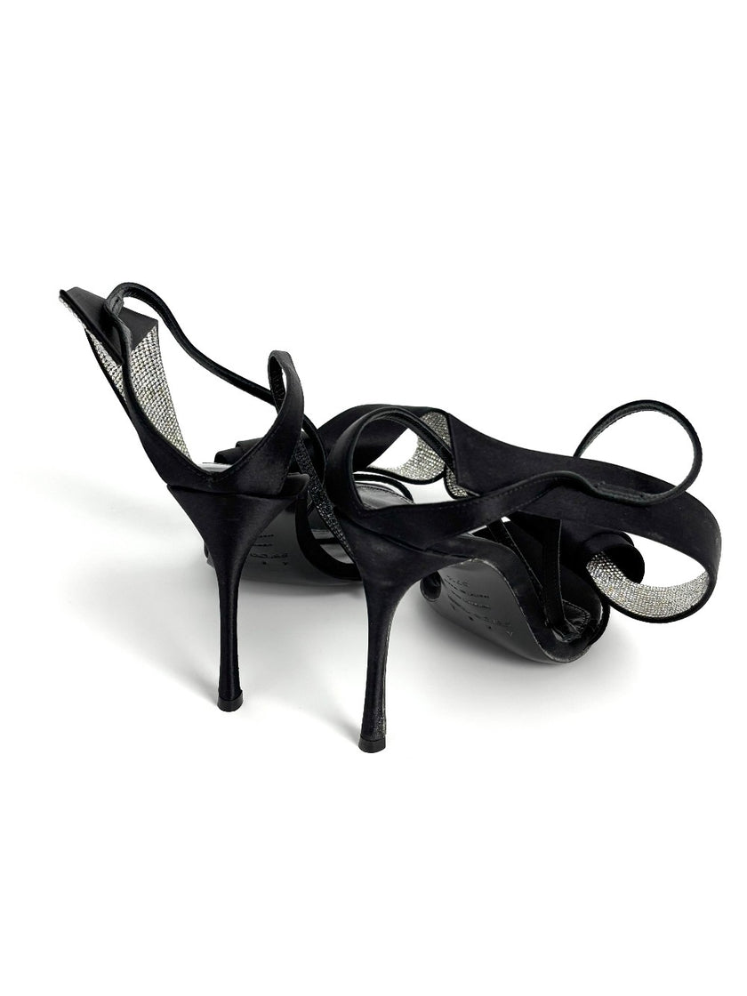 Brand New. Sergio Rossi Heel Black Diamond. 37.5|8619