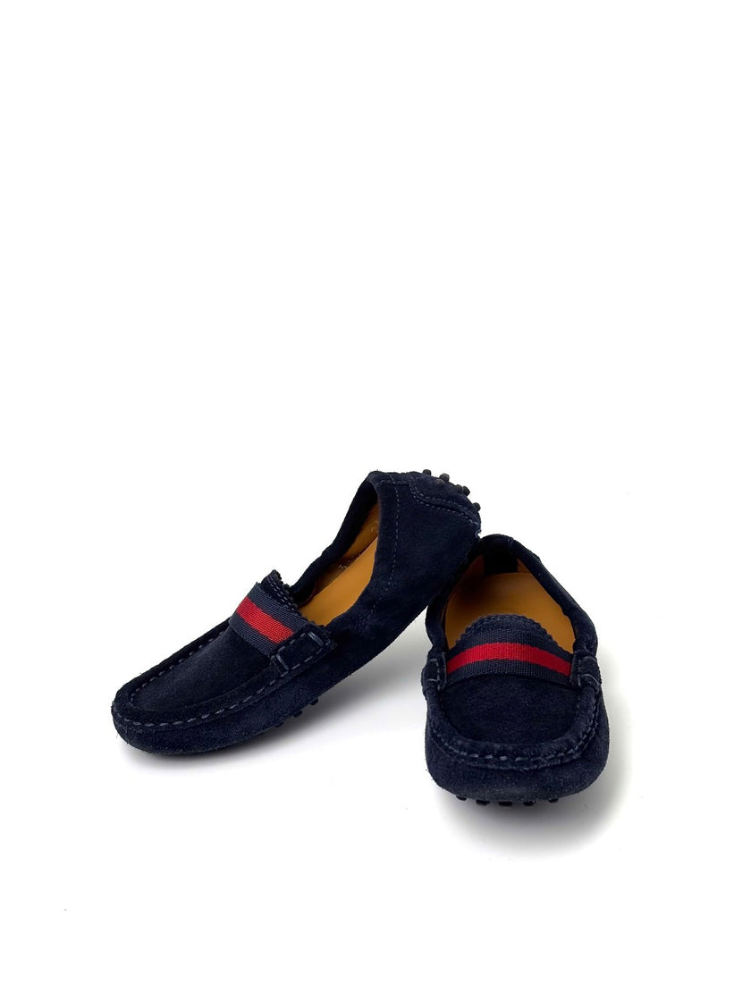 Preowned. Gucci Blue Baby Loafers. 26|7642