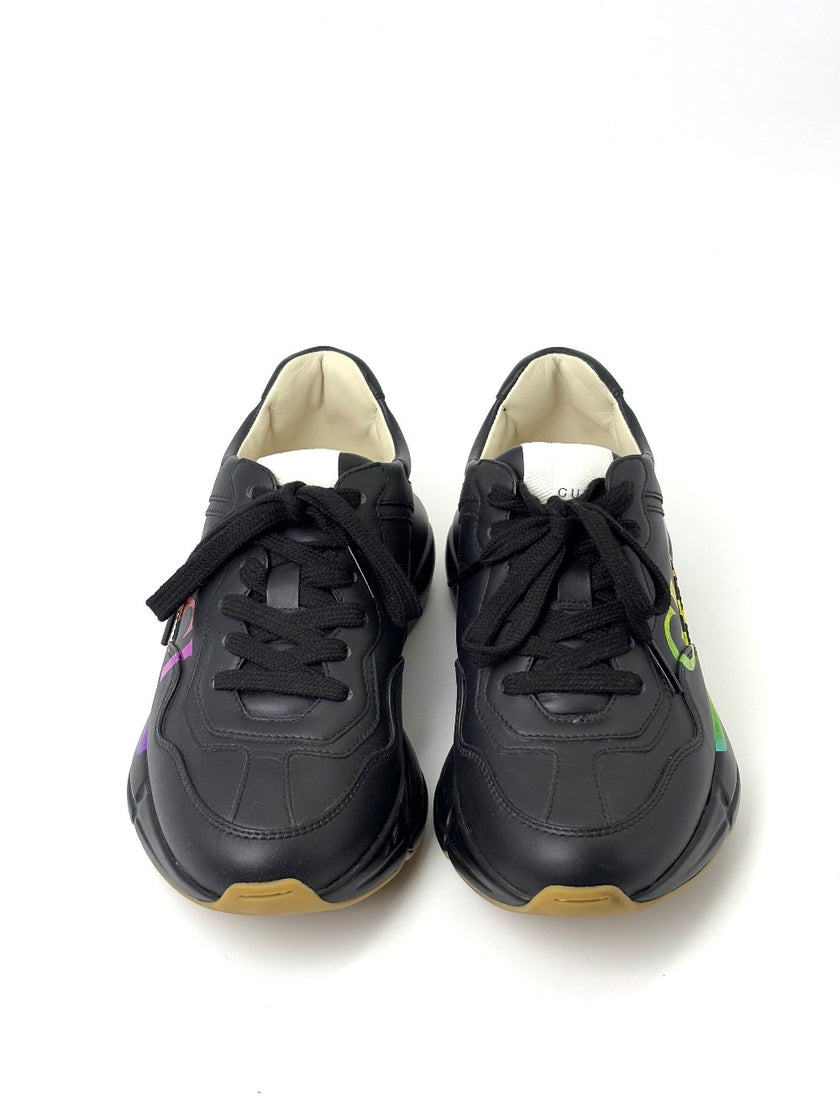 Preowned. Gucci Rhyton Sneakers Black. 36.5|7283