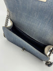 Preowned. Chanel Leboy Old Medium Denim Chevron. 20868363|8177