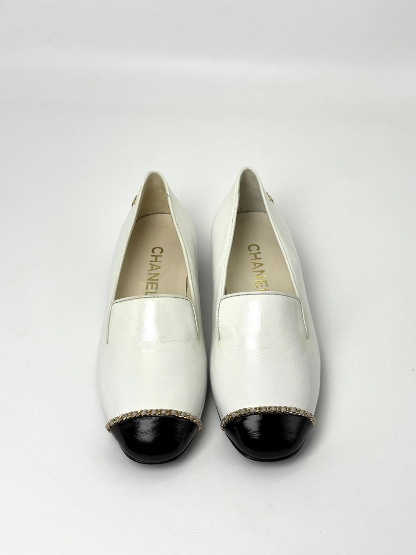 Brand New. Chanel Slip On White. 36.5|7655